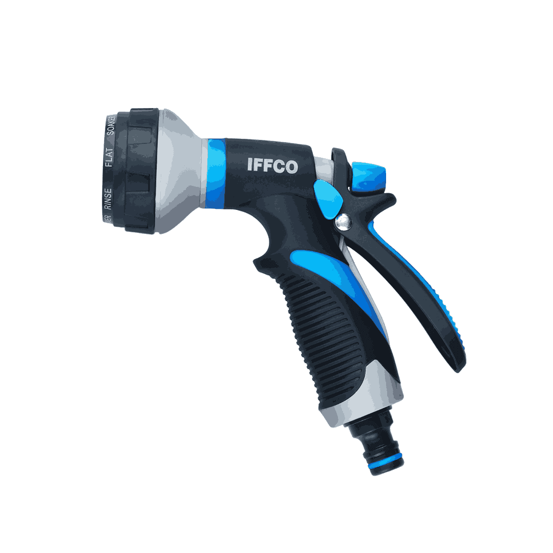 IFFCO Urban Garden Hose Spray Gun, Spray Patterns, Leak-Proof, Rust-Resistant Watering Spray Gun - Image 1