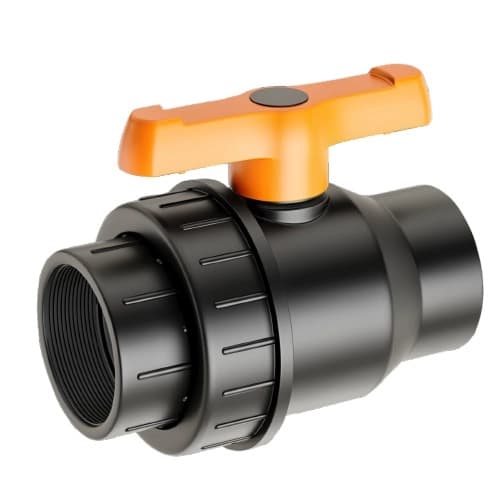 Bhumi PP-PVC Single Union Ball Valve For Agricultural Irrigation Water Flow Control - Image 1