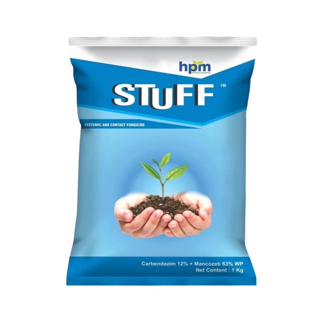 HPM STUFF (Carbendazim 12% + Mancozeb 63% WP) Broad Spectrum Systemic Fungicide, Effective Against Many Disease