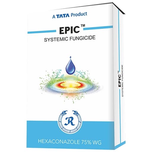 Tata Rallis Epic Hexaconazole 75% Wg, Broad-Spectrum Systemic Fungicide, Having Protective, Curative And Antisporulant Activity.