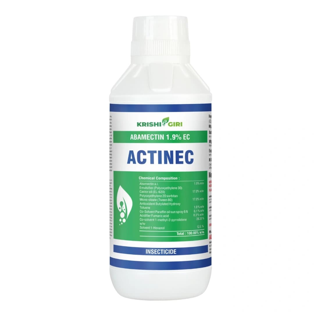 Krishigiri ACTINEC Abamectin 1.9% EC Insecticide, Effective Pest Management In Multiple Crops - Image 1