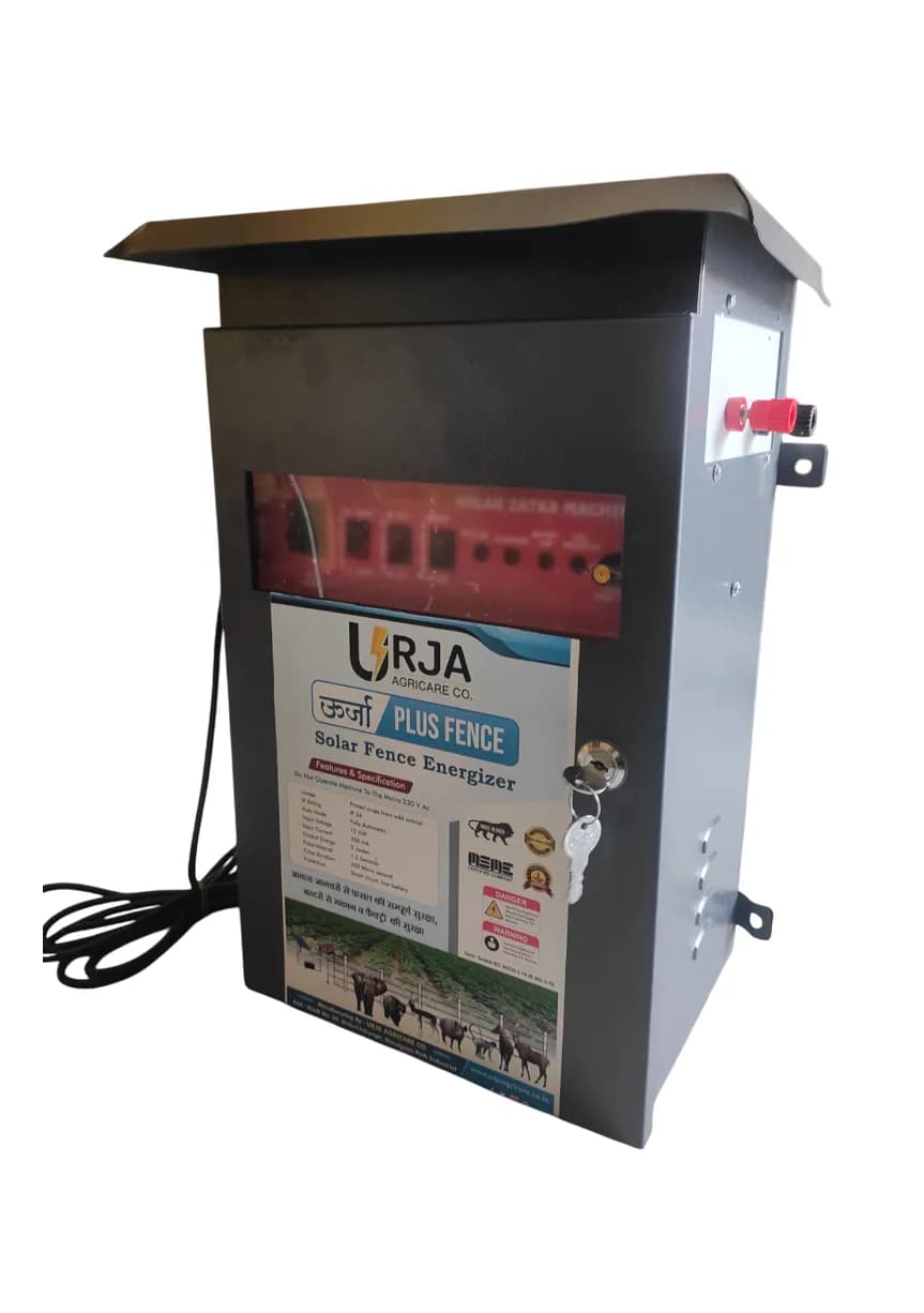 Urja Panel Fence Solar Zhatka Machine Or Fence Energizer, Includes A Lock And Key System, Safeguard Crops From Wild Animals