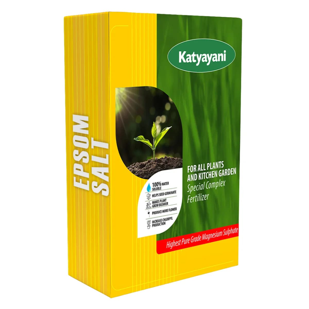 Katyayani Epsom Salt (Magnesium Sulphate) Micro-Nutrient for Plants & Vegetables, Water Soluble Plant Fertilizer - Image 1