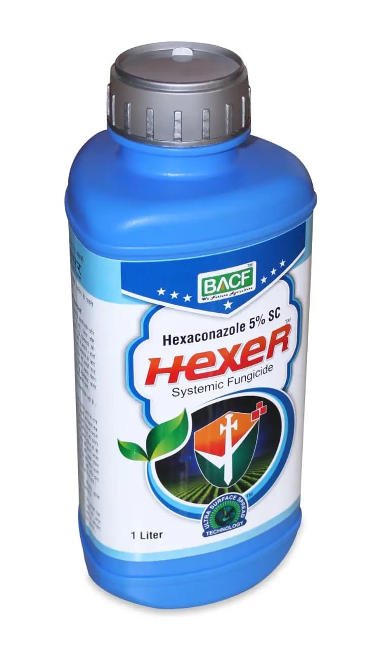 BACF Hexer Hexaconazole 5% SC Systemic Fungicide, Control Powdery Mildew, Tikka Leaf Spot, Sheath Blight etc