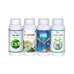 Suraksha Kit for Larva Control at Growth Stage First 40-45 days (F-Zone 250 ML + Star One 250 ML + Spring Ever 1 Ltr + NB 80 250 ML) 1