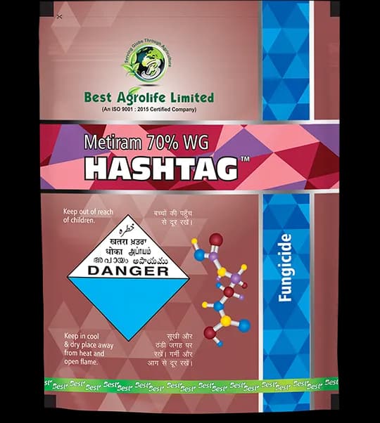 Best Agro HASHTAG Metiram 70% WG Contact Fungicide, Broad Spectrum Protection Against Fungal Disease - Image 1