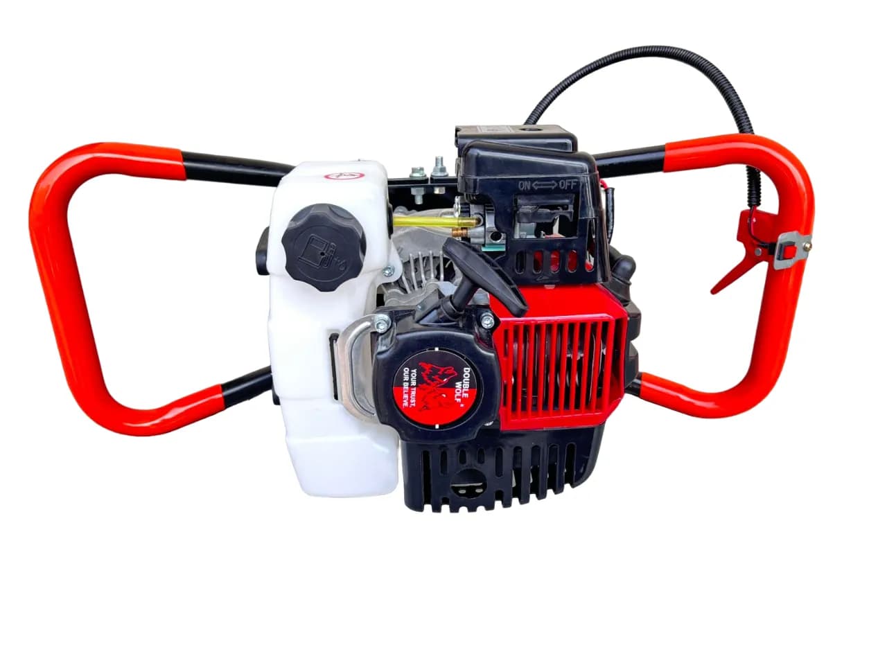 Double Wolf 52CC 2 Stroke (Single Handle) Petrol Engine Earth Auger, Ideal For Small To Medium-Scale Agricultural And Landscaping Tasks. - Image 1