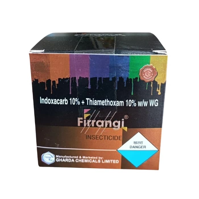 Gharda Firrangi Indoxacarb 10% + Thiamethoxam 10% WG Insecticide, Control Lepidopteran Pests In Crops - Image 1