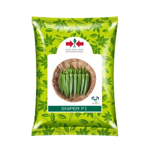 East West SNIPER F1 Hybrid Okra Seeds, High Yielding Variety - Image 1