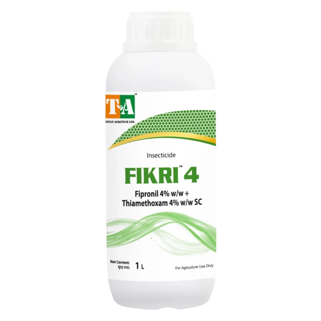 Titan Agritech Fikri 4 Fipronil 4% + Thiamethoxam 4% SC Insecticide, Systemic and Contact - Image 1