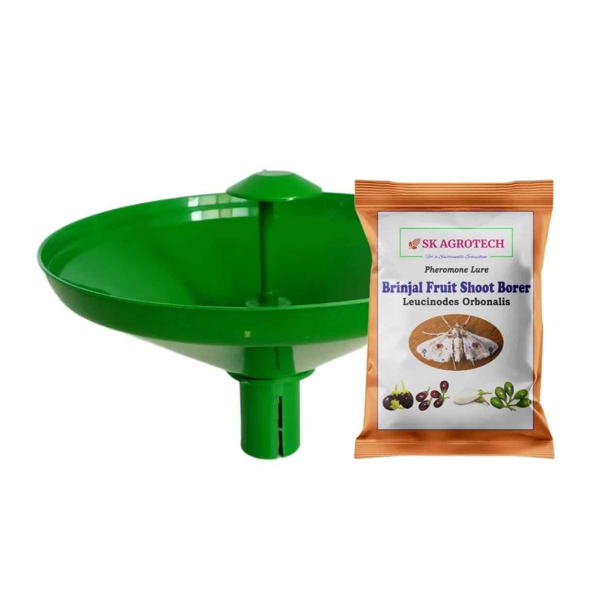 SK Agrotech Leucinodes Orbonalis (Brinjal Fruit and Shoot Borer) Pheromone Trap With Lure - Effective Pest Management Solution - Image 14