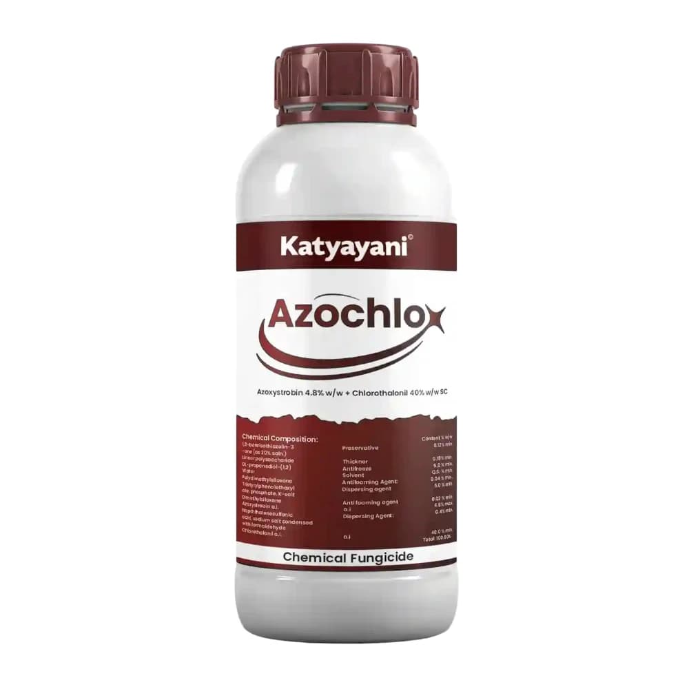 Katyayani Azochlo Star Azoxystrobin 4.8% + Chlorothalonil 40.0% SC Fungicide, Broad-Spectrum, Protection Against Fungal Diseases