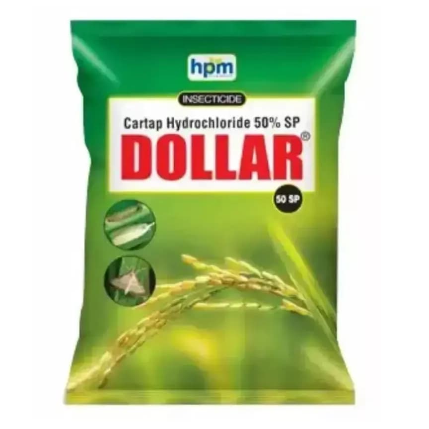 HPM Dollar 50 SP Cartap Hydrochloride 50% SP Insecticid, Effective For Stem Borers And Leaf Folders In Crops  - Image 1