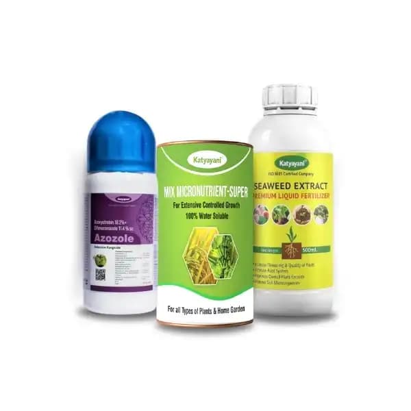 Katyayani Gram Protection And Growth Combo (Seaweed 250ml, Mix Micronutrient 100gm, Azozole 250ml)