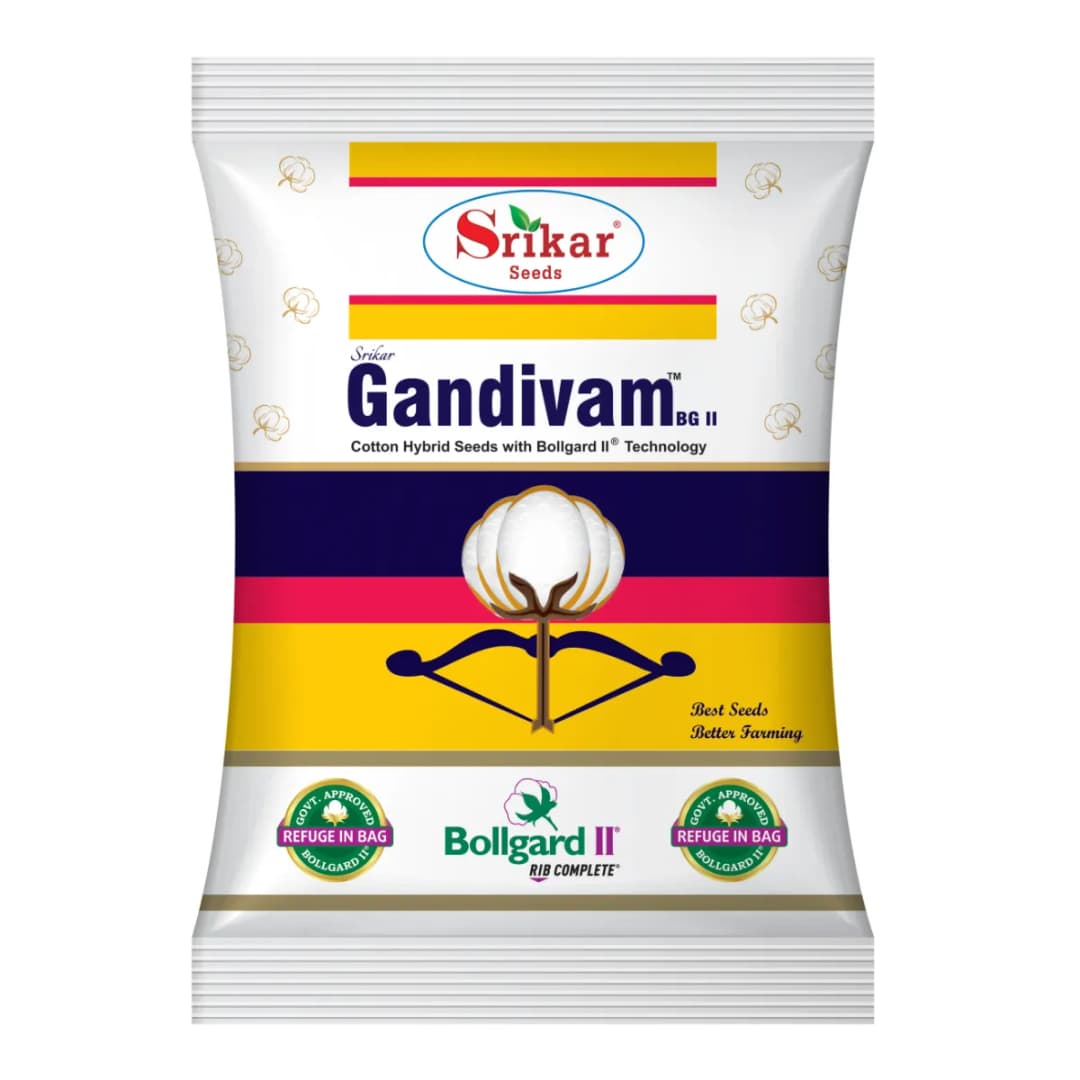 Srikar Gandivam 69SS66 BG II Hybrid Cotton Seeds, High Yielding Hybrid Variety Suitable For Rainfed As Well As Irrigated Cultivations (475 Gram)