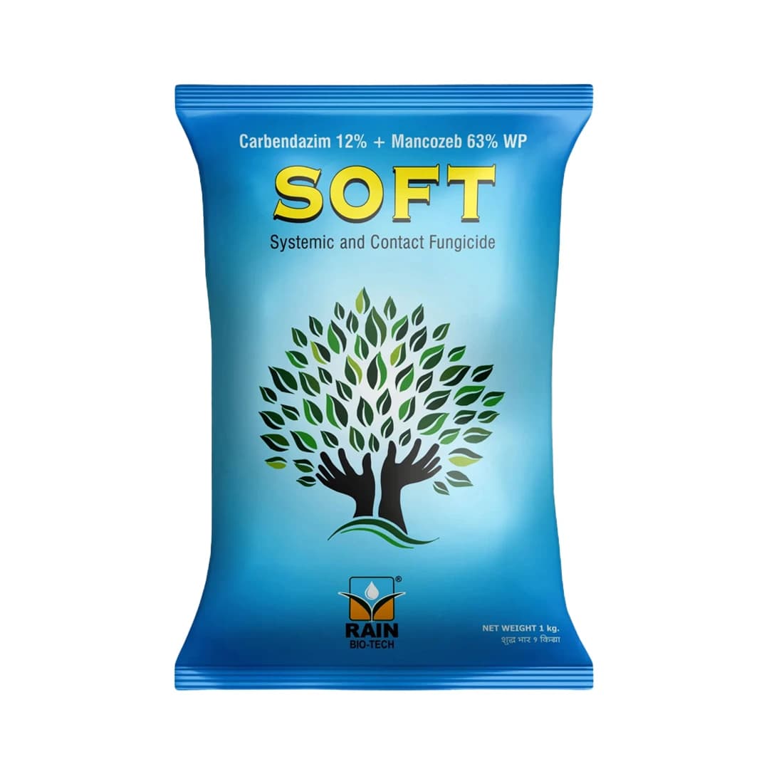 SOFT - Carbendazim 12% + Mancozeb 63% WP Fungicide, Use Against Blast, Leaf Spot , Collar Rot, Root Rot, Early And Late Blight, Blister Blight