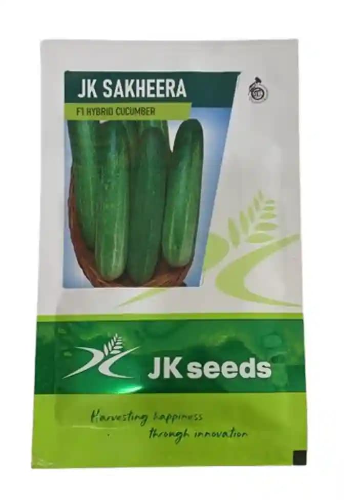 JK F1 Hybrid Sakheera Cucumber Seeds, Vigorous Crop, Good Side Branching With Green Color - Image 1