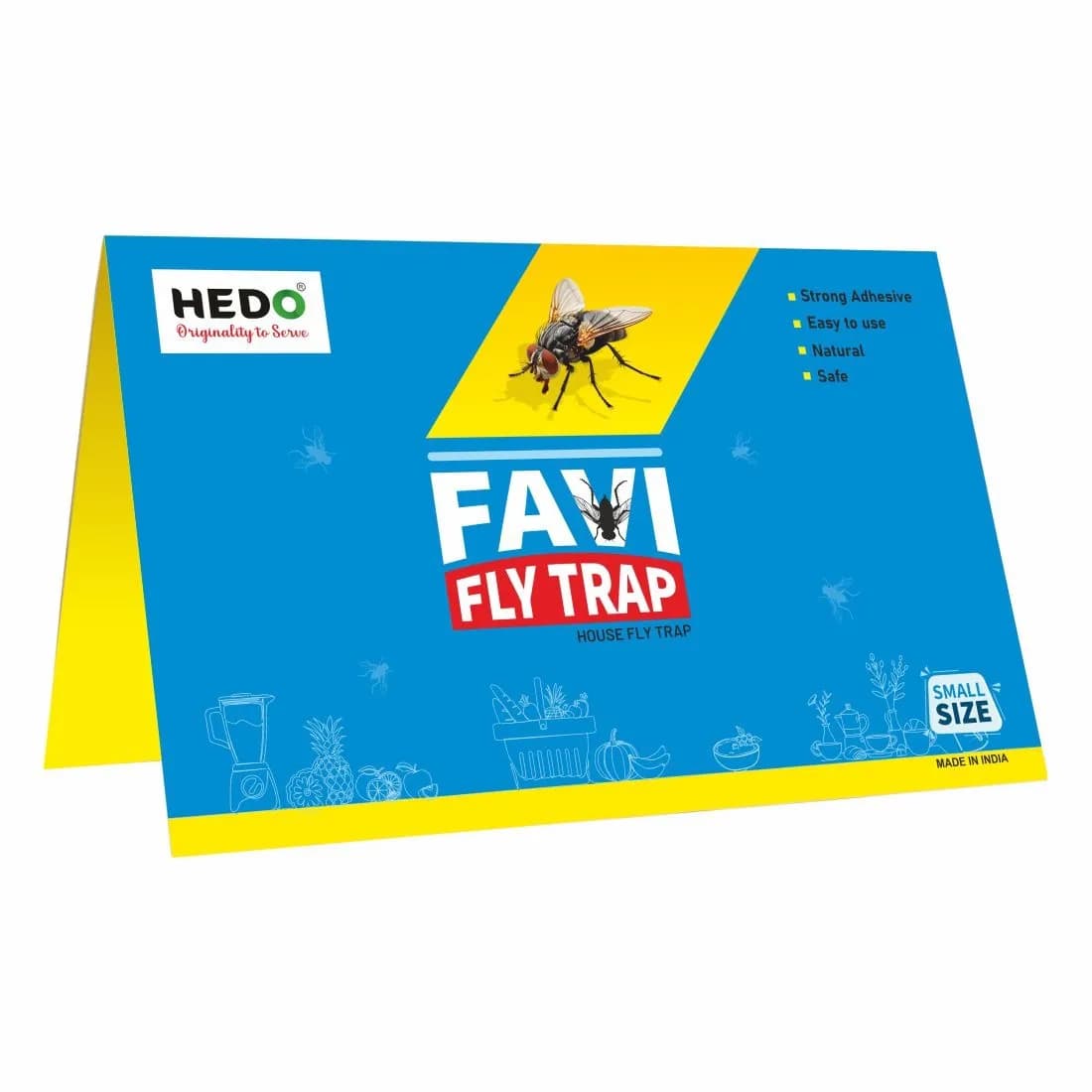 HEDO House Fly Trap (Pack of 10) Glue Trap, Housefly, Insect Trap For Home, Kitchen, Hotels, Bakery Shop, Poultry Flies - Image 1