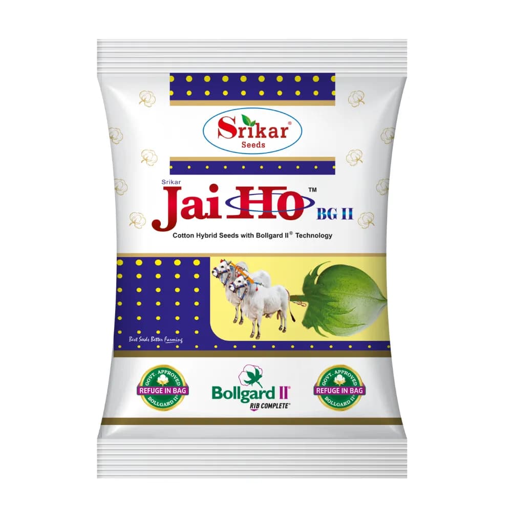 Srikar Srikar Jai Ho SSCH 3033 BG II Hybrid Cotton Seeds, Kapas Ke Beej, Semi Erect, High-Yielding Variety (475 Gram) - Image 1
