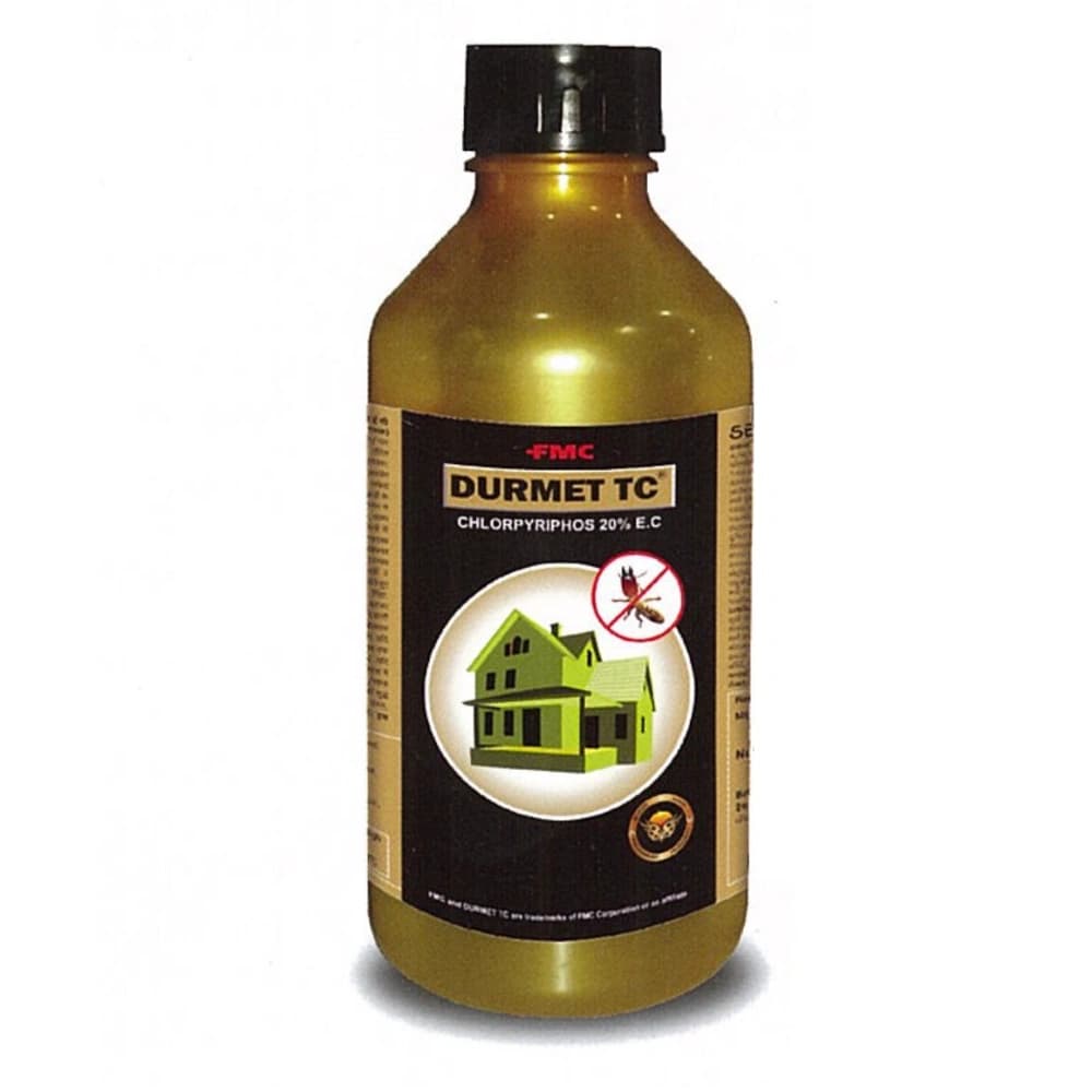 FMC Durmet Chlorpyrifos 20% EC Insecticide, Broad-Spectrum, Effective For Cotton, Paddy And More Crops