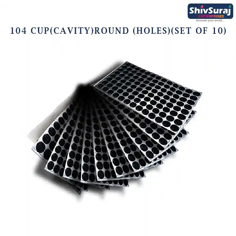 Shivsuraj 104 Cavity Seedling Tray, Round Shape Hole Germination Tray, For Sowing Seeds - Image 6