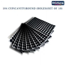 Shivsuraj 104 Cavity Seedling Tray, Round Shape Hole Germination Tray, For Sowing Seeds 6