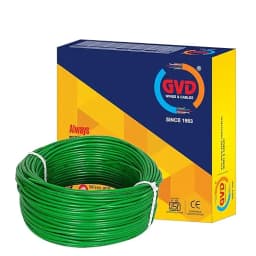 GVD Green Single Core FR PVC Flexible Insulated Copper Wire For Agriculture, Home, Domestic & Industrial Use 1