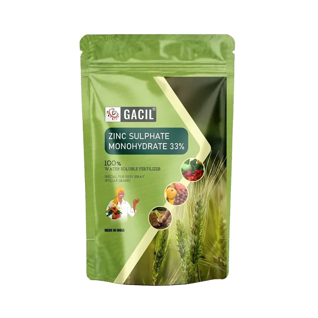 GACIL Zinc Sulphate Monohydrate 33% Water-Soluble Micronutrient Fertilizer, Zinc Deficiency Correction For All Crops - Image 1