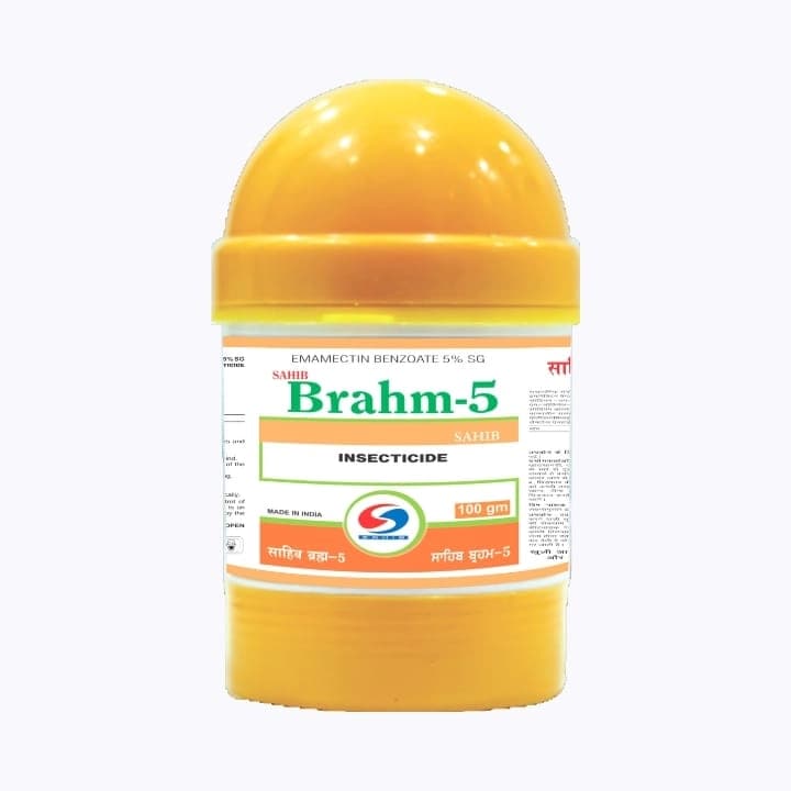 Sahib Brahm-5 Emamectin Benzoate 5% SG Insecticide, Best For Boll Worms, Fruit and Shoot Borer, Thrips, etc