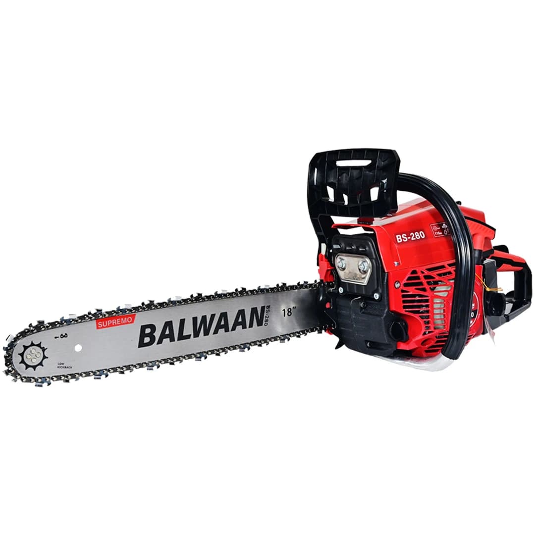 Balwaan BS-280 Supremo Chainsaw, 62cc Engine, 2 Stroke Petrol Operated, 1 Year Warranty - Image 1