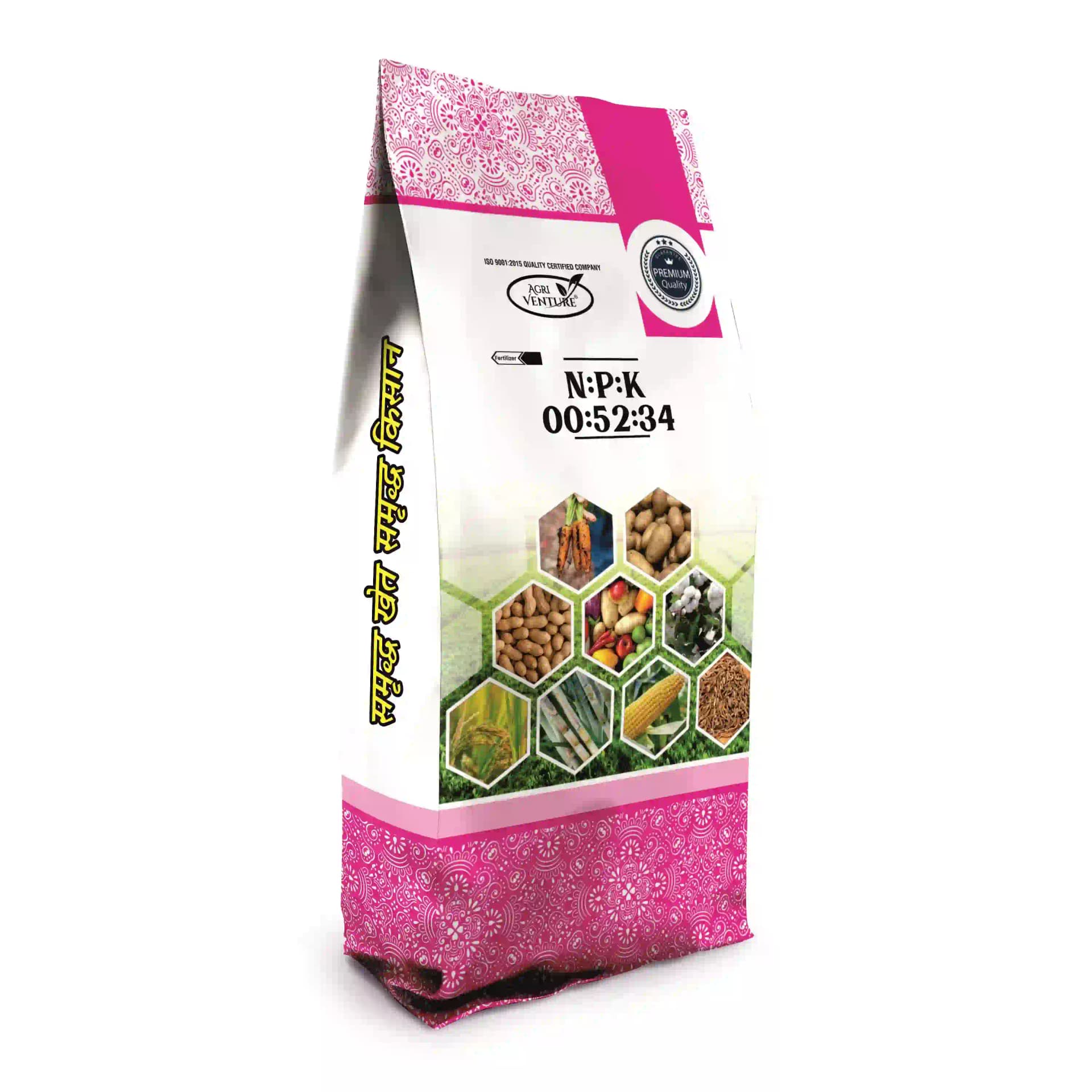 Agriventure Npk 00:52:34 Imported 100% Water Soluble Fertilizer, Phosphates 52% And Potash 34%, For Drip and Foliar Spray - Image 1