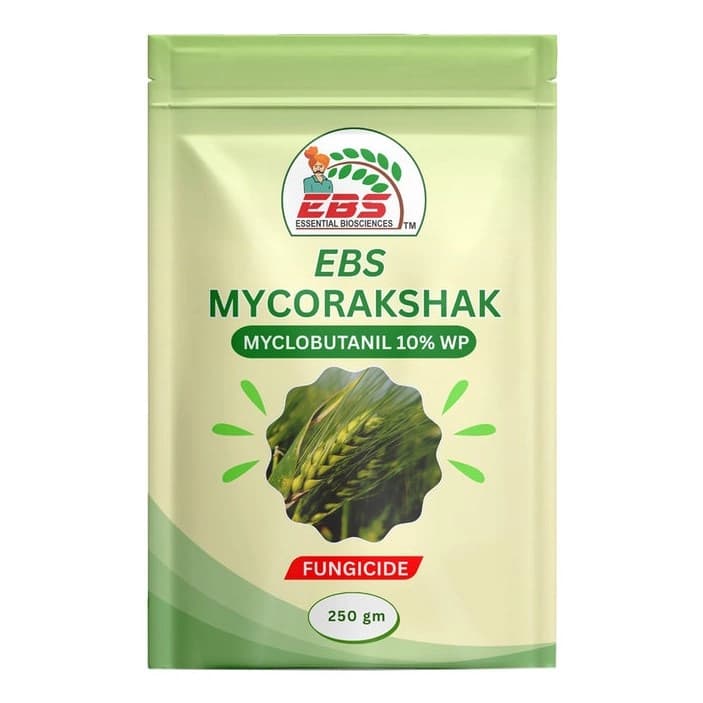 EBS Mycorakshak Myclobutanil 10% WP Fungicide, Broad Spectrum, Effective Control Powdery Mildew And Scab In Crops - Image 1