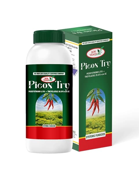 Agriventure Picox Try Picoxystrobin 6.78% + Tricyclazole 20.33% SC Fungicide - Image 1