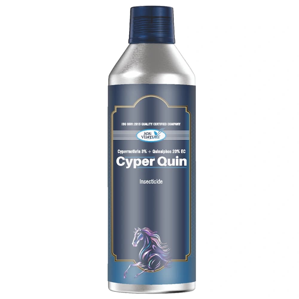 Agriventure Cyper Quin Cypermethrin 3% + Quinalphos 20% EC Insecticide, Effective Pest Control In Crops - Image 1
