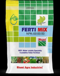 Bhumi Fertimix Npk 00:00:50 Water Soluble Fertilizer, Enhances Photosynthesis, Water Uptake And Nutrient Transport. 1