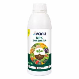 Green Revolution Jivanu NPK Consortia Bacteria Liquid Bio Fertilizer, Improves Soil Fertility And Plant Health. 1