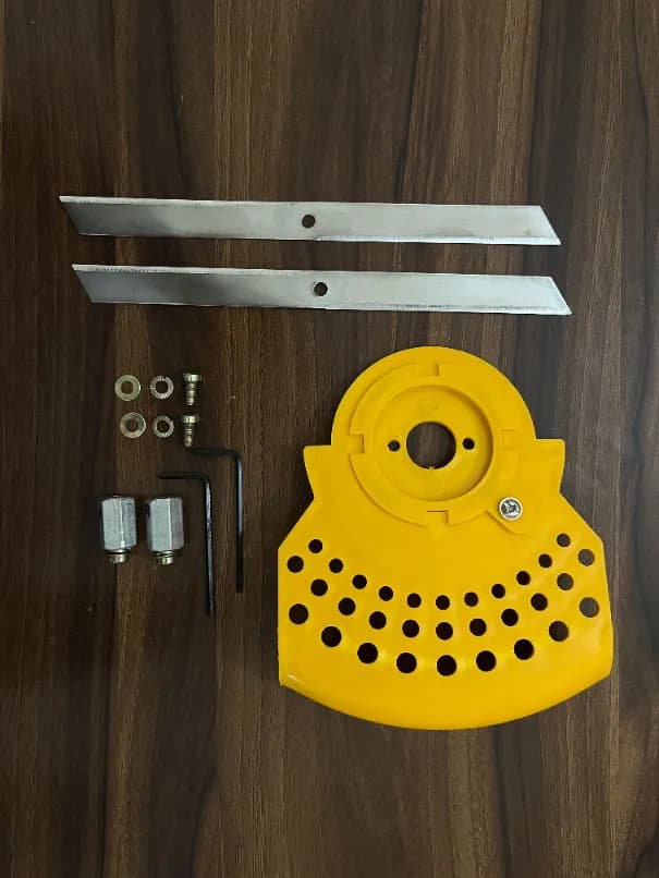 Farmio Sudarshan Brush Cutter Accessories, Brush Cutter Carbon Steel Blade with Shaft Connector Set.