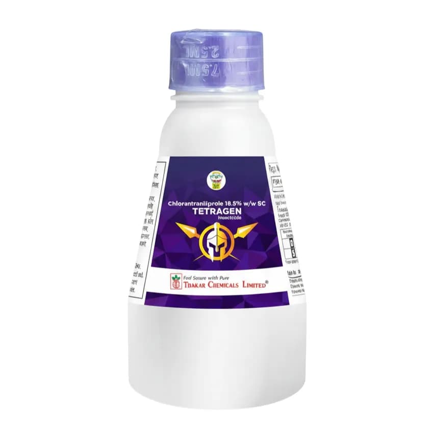 Thakar TETRAGEN Chlorantraniliprole 18.5% SC Insecticide For Effective Control Of Lepidopteran Larvae - Image 1