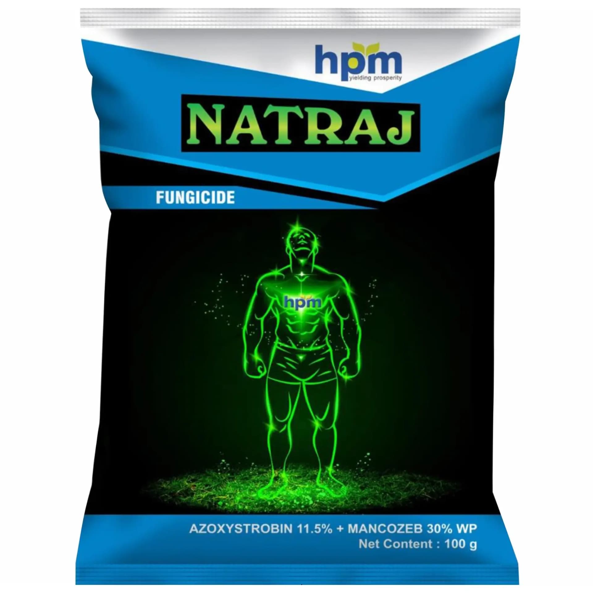 HPM Natraj Azoxystrobin 11.5% + Mancozeb 30% WP, Contact and Systemic Broad Spectrum Fungicide - Image 1