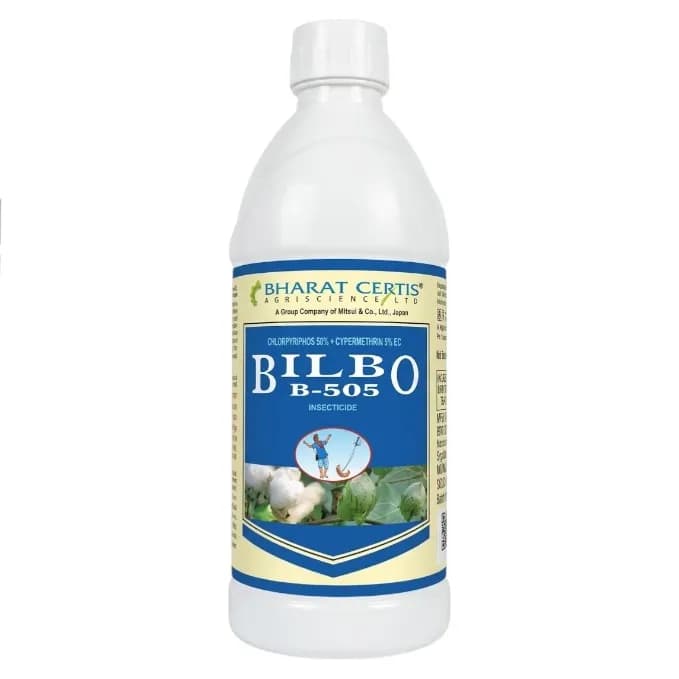 Bharat Certis Bilbo 505 Chlorpyrifos 50% + Cypermethrin 5% EC Insecticide - Image 1