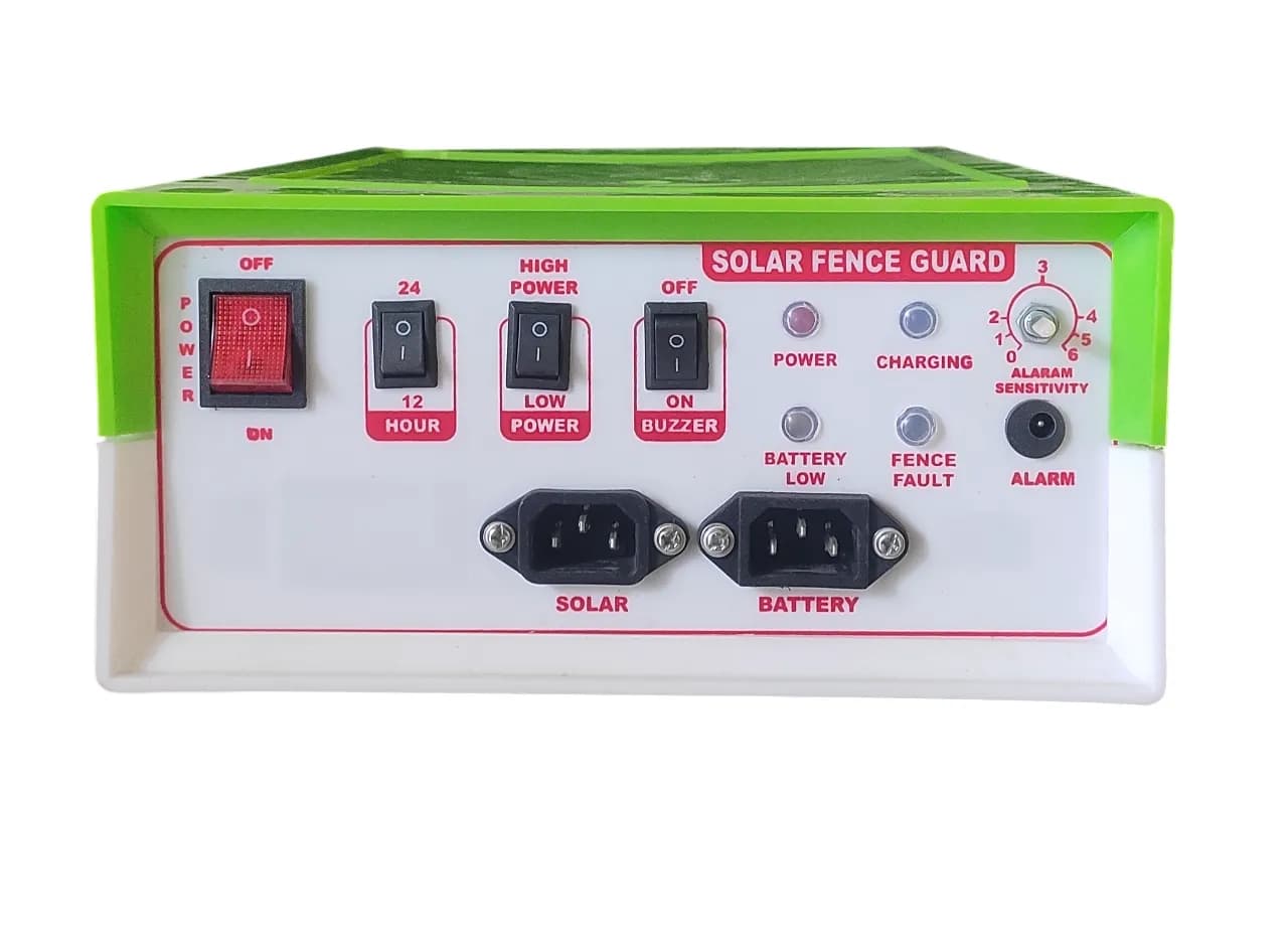 Urja 15 KV Digital Solar Fence Energizer Combo Set For 50 Acre With Battery 12V x 26Ah, Earthing Set And Solar Panel 40 Watt. - Image 1