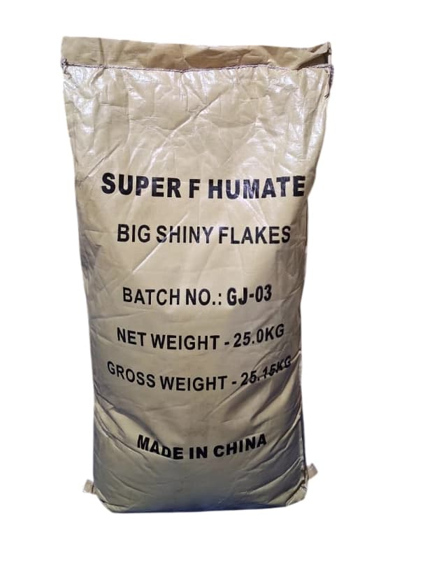 Imported Super Potassium Humate 98% Flakes, Humic Acid 70%, Fulvic 6%, PGR - Plant Growth Promoter (25 Kg Loose Bag)