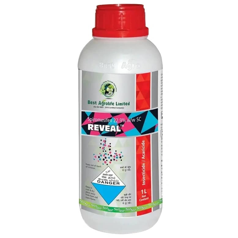 Best Agrolife Reveal Spiromesifen 22.9% SC Contact Insecticide, Effective Against Multiple Mites and Whiteflies