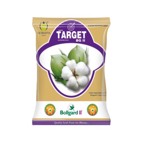 Sai Bhavya Super Target ABCH 143 BG II Hybrid Cotton Seeds, BT Kapas Ke Beej, Big Bolls & High Yield, (475 Gm) - Image 1