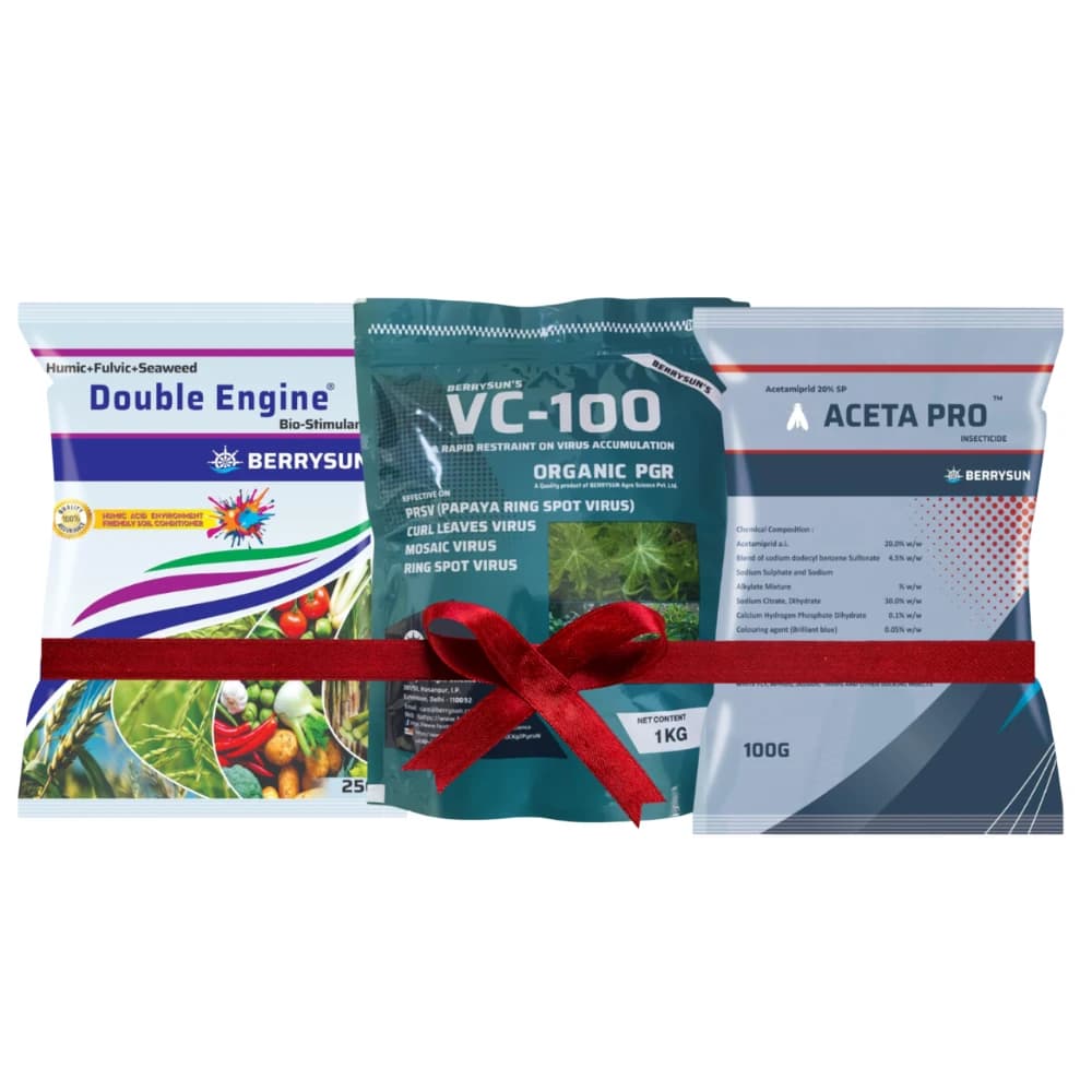 VC-100 Combo Pack (VC-100 1 Kg + Aceta Pro 200 Gm + Double Engine 250 Gm) Effective For Virus And Pest Control  - Image 2