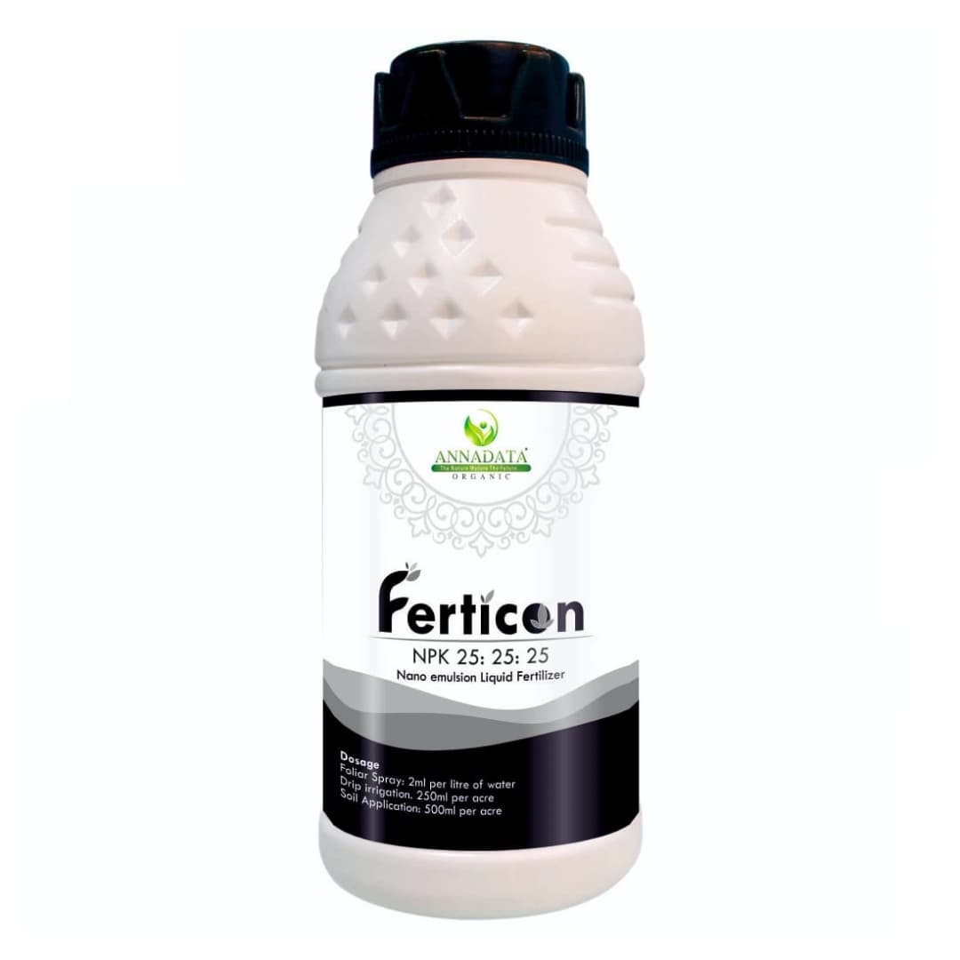 Annadata FERICON Npk 25:25:25 Nano Emulsion-Based Liquid Fertilizer, Suitable For All Crops