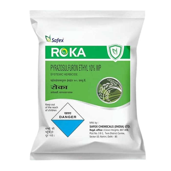 Safex Roka Pyrazosulfuron Ethyl 10% WP Systemic Herbicide Pre Emergence      - Image 1