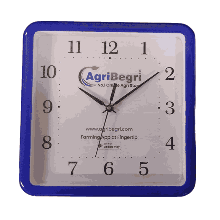 AgriBegri Square Wall Clock, Stylish, Durable Plastic Analog Clock For Home And Office - Image 2