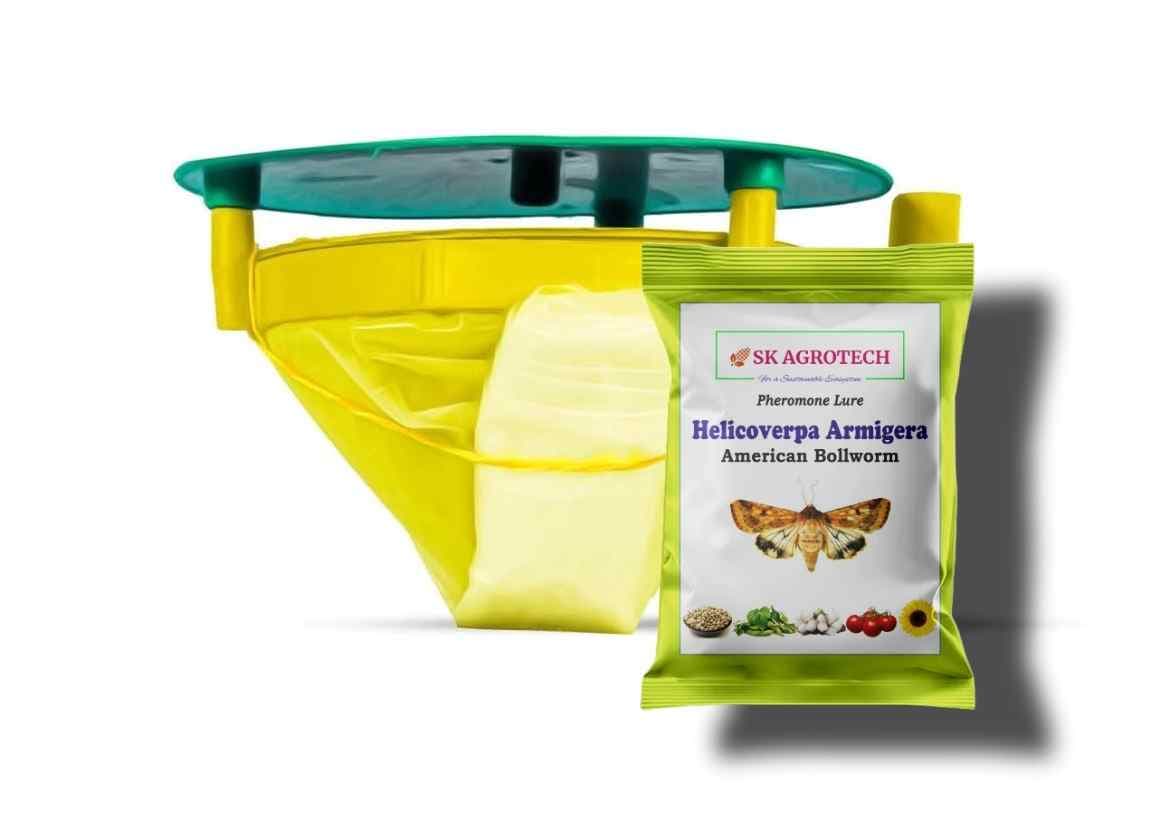 SK Agrotech Helicoverpa armigera (American Bollworm) Pheromone Trap With Lure - Effective Solution For Controlling Green Leaf-Eating Caterpillars - Image 10