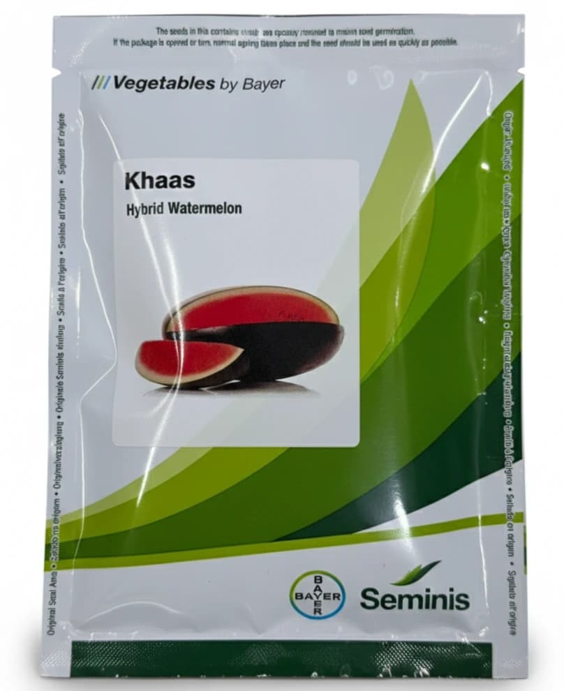 Seminis Khaas F1 Hybrid Watermelon Seeds High Yield Sweet Red Flesh Variety - Image 1